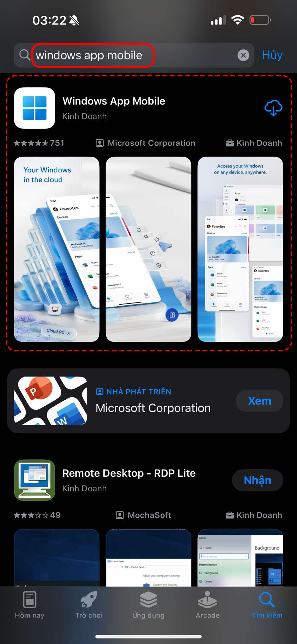Hướng dẫn kết nối VPS trên điện thoại Iphone - IOS bằng Windows Apps Mobile